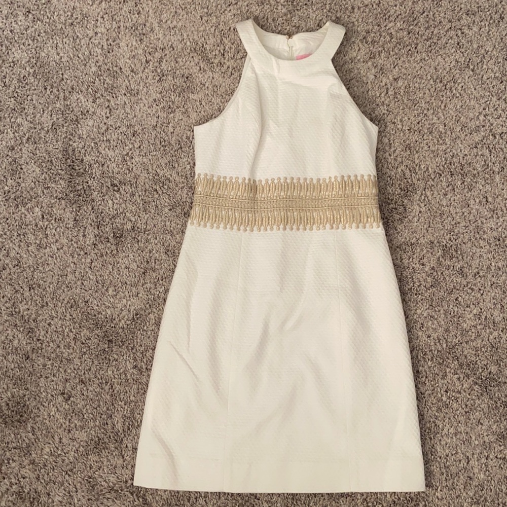 White & Gold Lily Pulitzer Dress